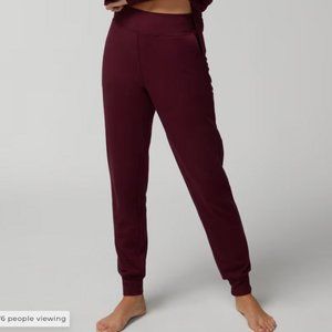 Soma Ultra Soft Fleece Travel Joggers - Cranberry